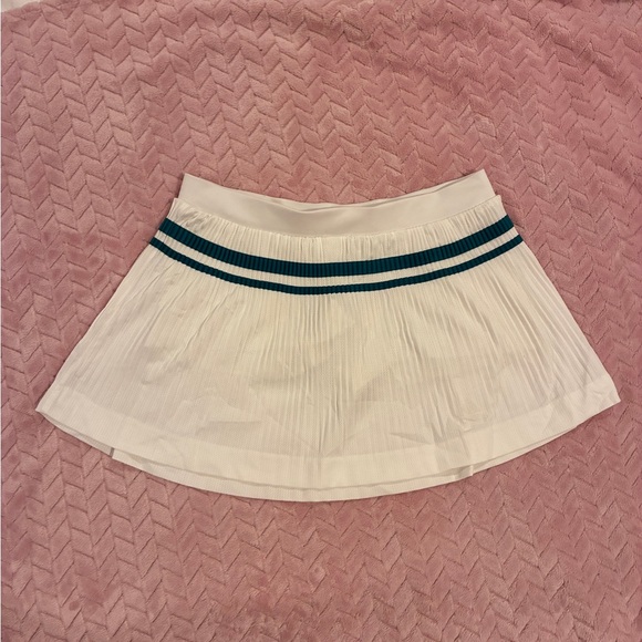 adidas Dresses & Skirts - adidas White Skirt with Turquoise Stripe